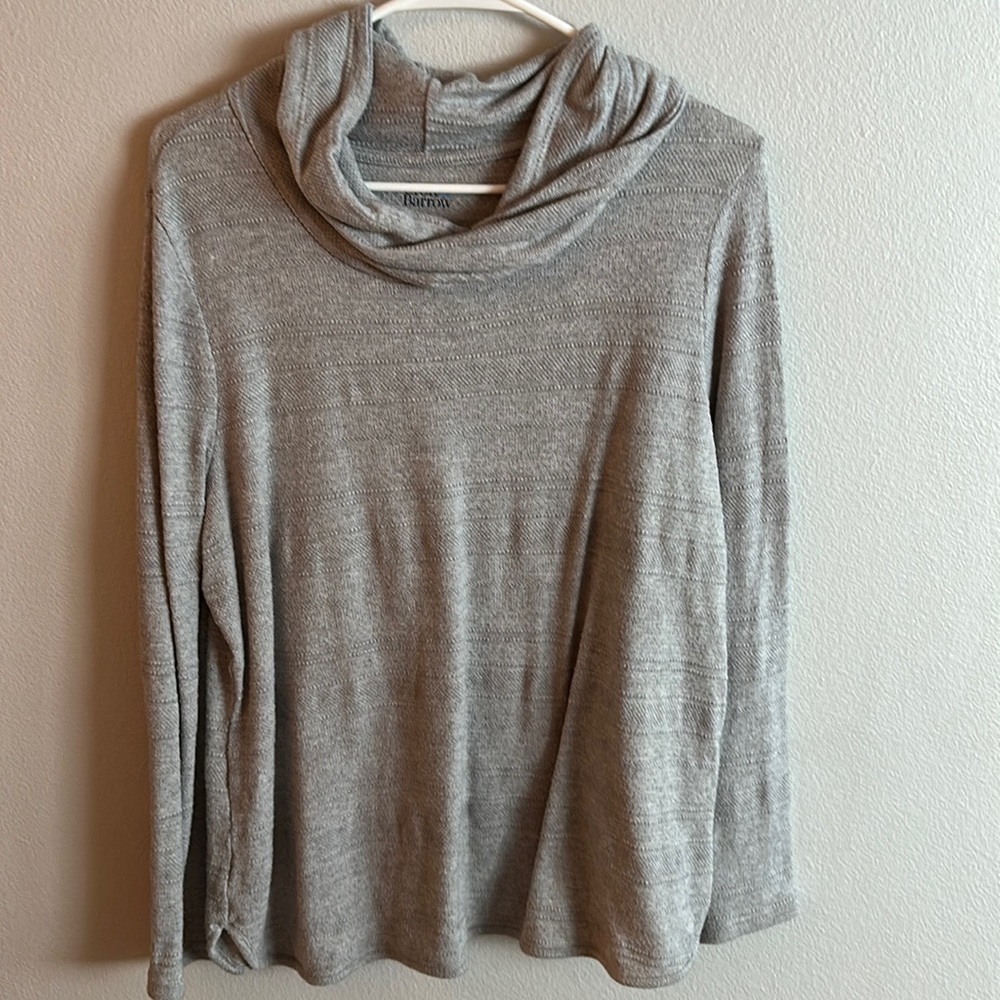 Gray cowl neck sweater
